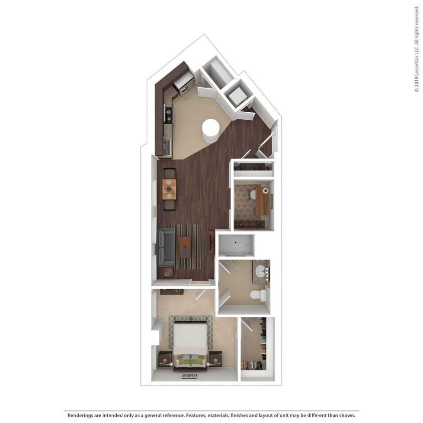 Floor Plan - One Bedroom Den 120% AMI - Income Restrictions App