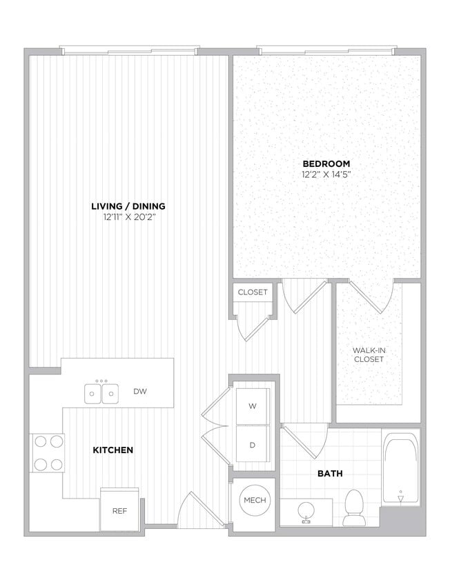 Floor Plan - 1 Bedroom