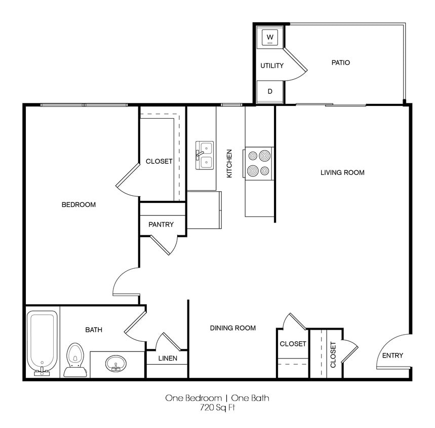 Renee 1 Bed / 1 Bath 720 - Renee