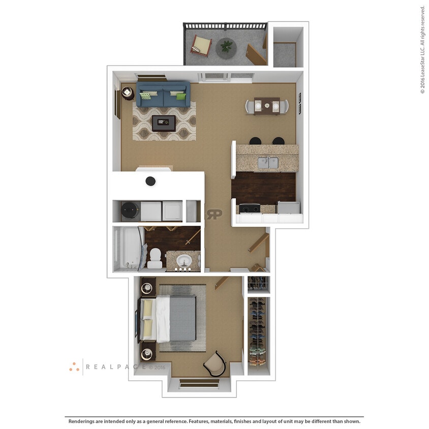 Floor Plan - One Bedroom One Bath