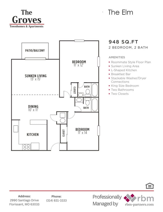 Floor Plan - Beautiful two bed apartment waiting for you!