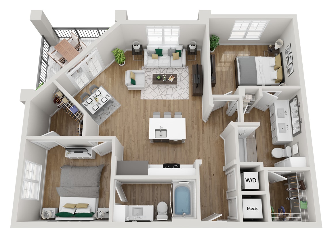 Floor Plan - 2B4 - Phase 2 Modern