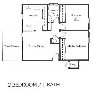 2BR/1BA - 2x1