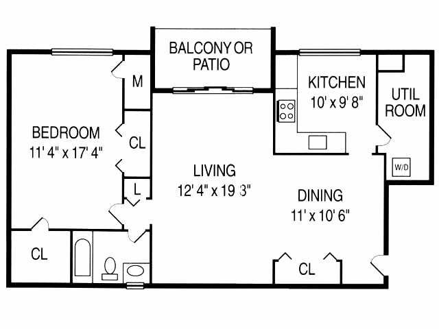 1BR/1BA - 1 Bed 1 Bath