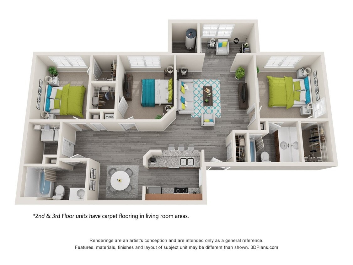 Floor Plan - Palm Ocracoke with Sunroom