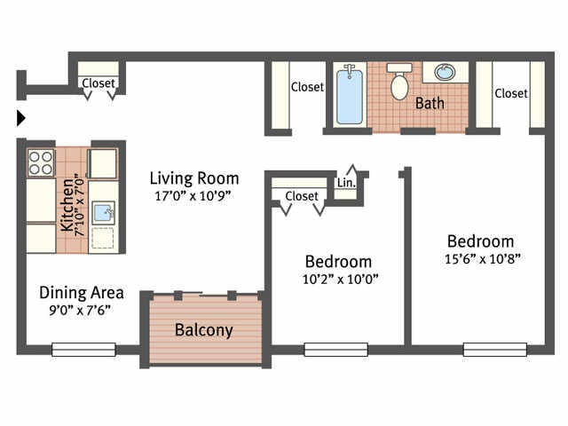 Two Bedroom / 1 bath - Two Bedroom
