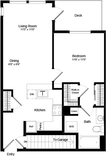 Floor Plan - One Bed A-6 - Phase III