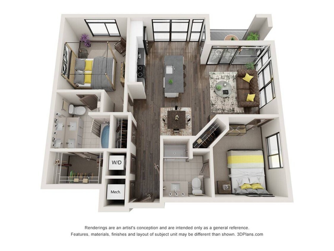 2 Bedroom - 2 Bathroom - Highland (2 Bedroom & 2 Bathroom)