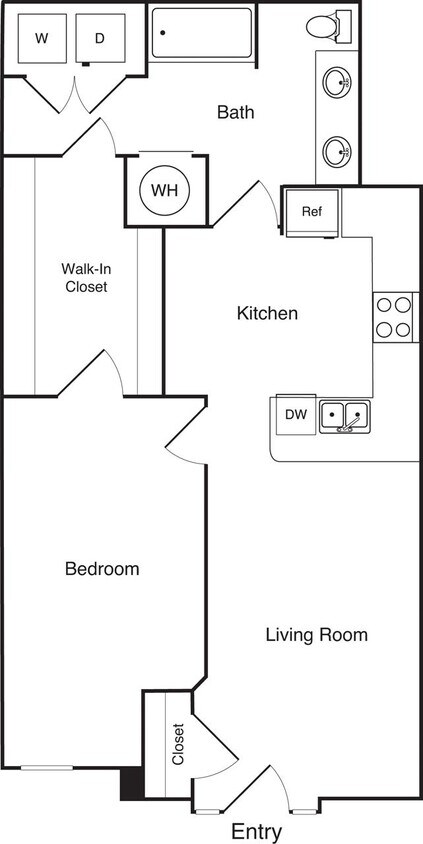 Floor Plan - 1 Bedroom A3