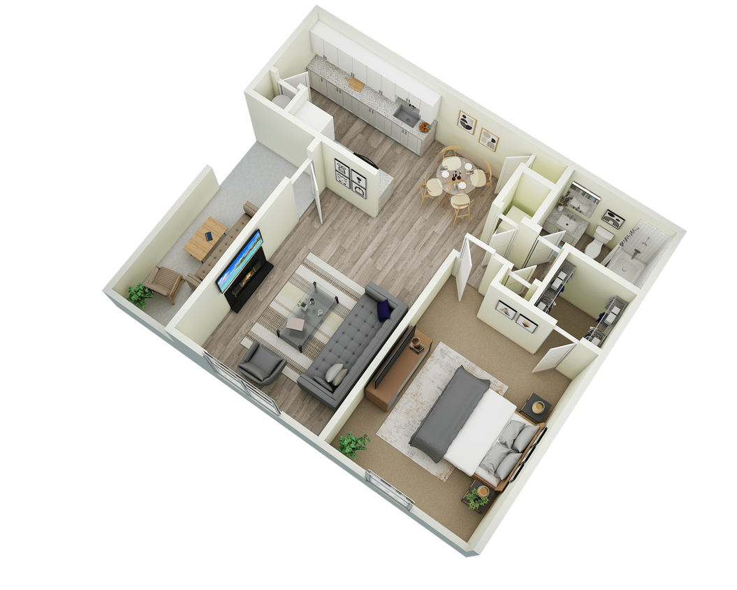 Floor Plan - One Bedroom