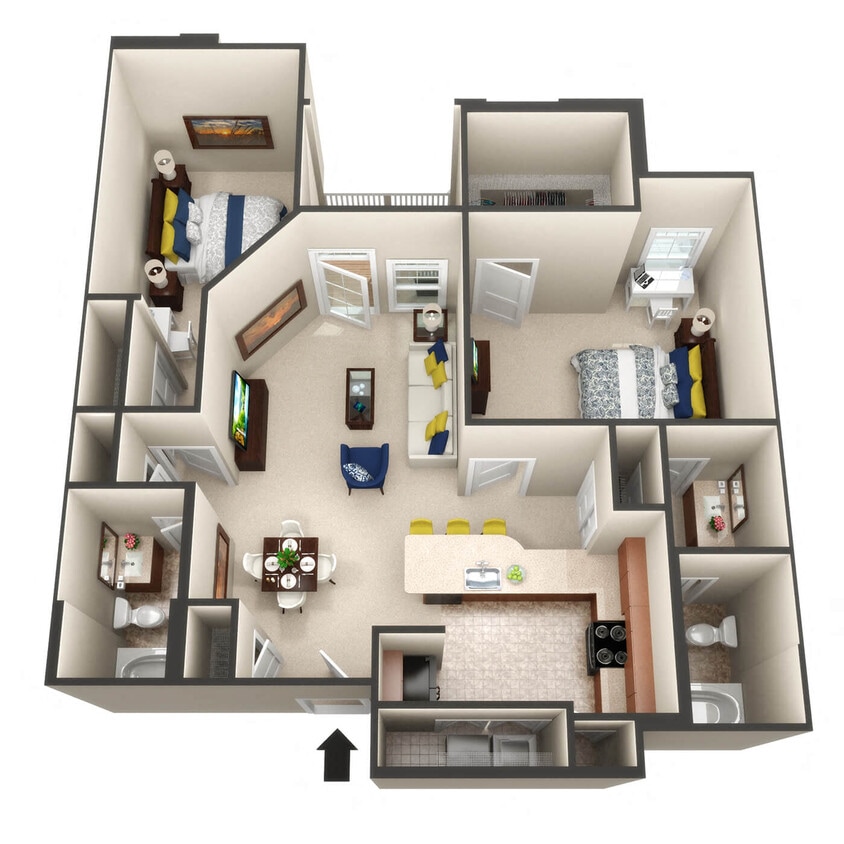 Floor Plan - The Catalan - condo