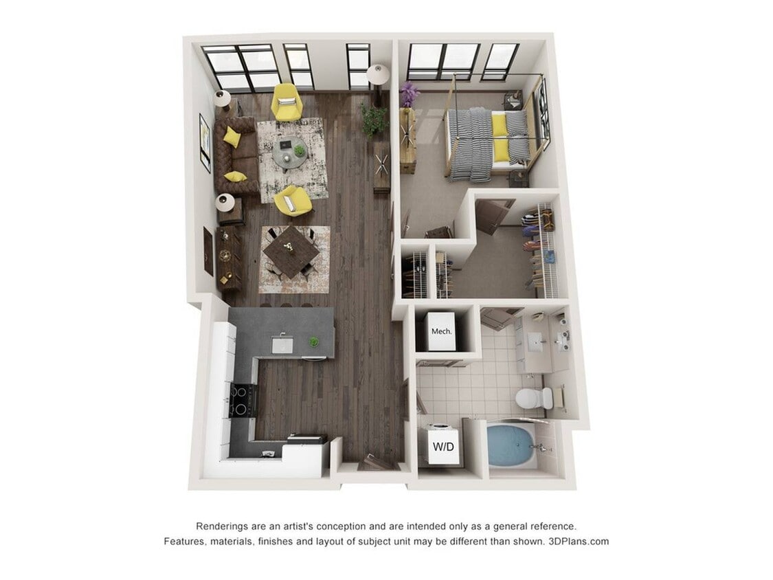 1 Bedroom - 1 Bathroom - Princeton (1 Bedroom & 1 Bathroom)