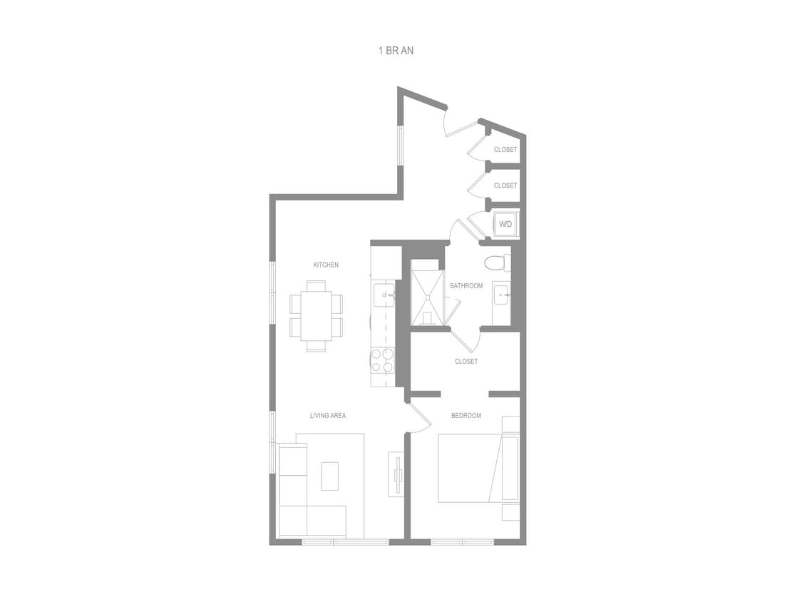 Floor Plan - Alta 1 Bedroom AN