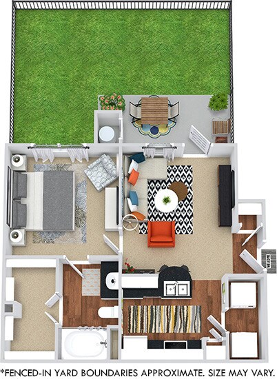 Floor Plan - Lady Bird with Fenced-In Yard