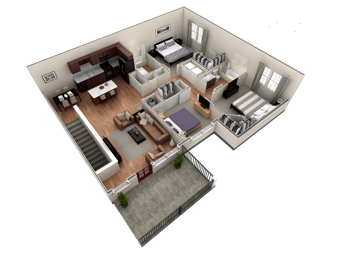 Floor Plan - 3 BR Grand Overlook