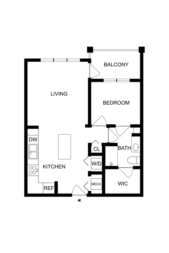 Harper Place at Bees Ferry - A1B Floorplan - A1B