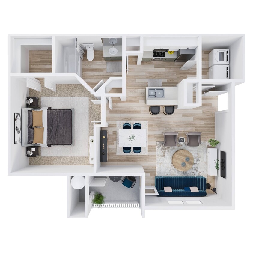 Floor Plan - 1 Bed 1 Bath A