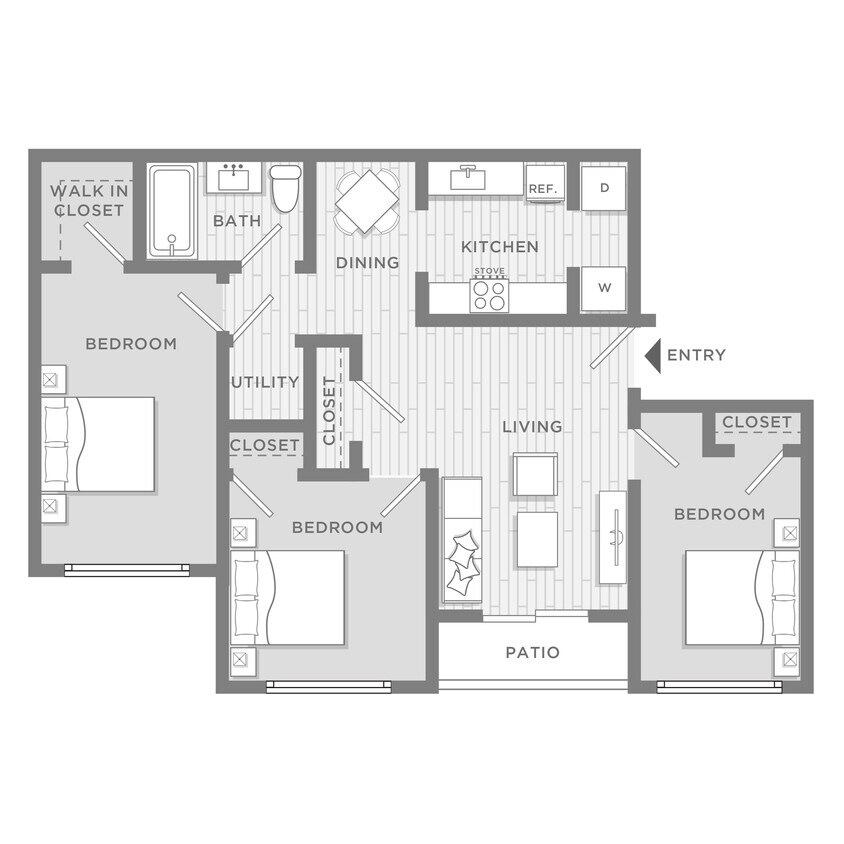 3 bed 1 bath - 3BR/1BA