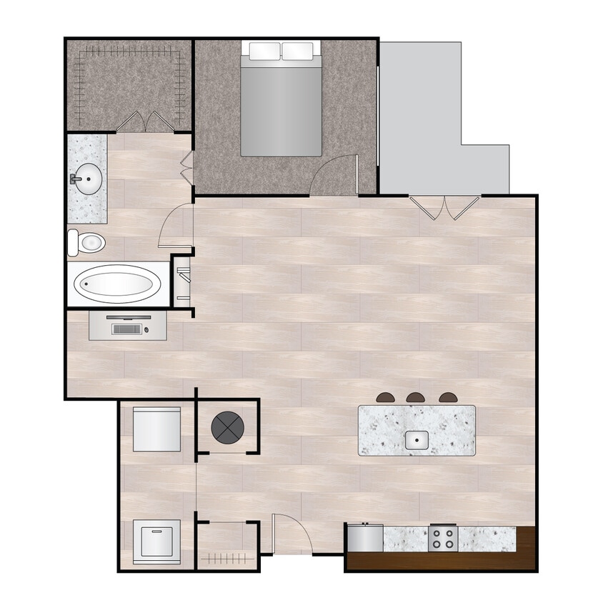 Floor Plan - A Sei 830 sqft - 866 sqft