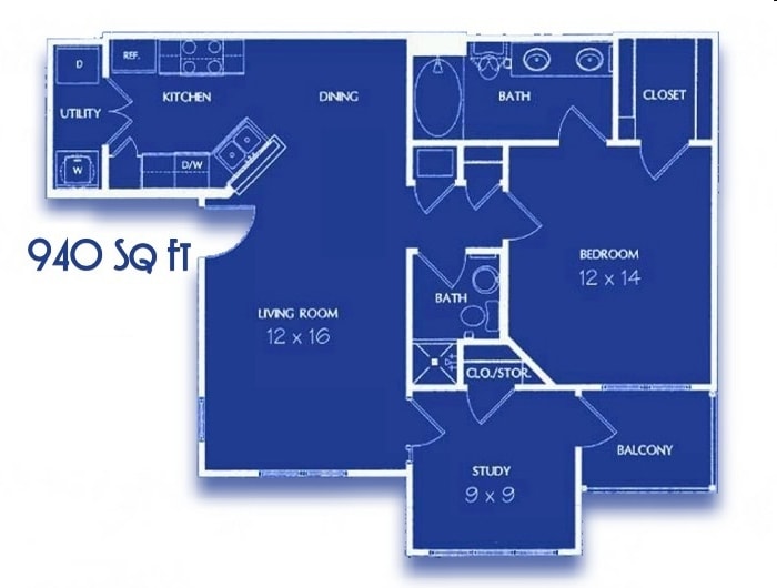1BR/2BA - 1 Bed 2 Bath Garden LG