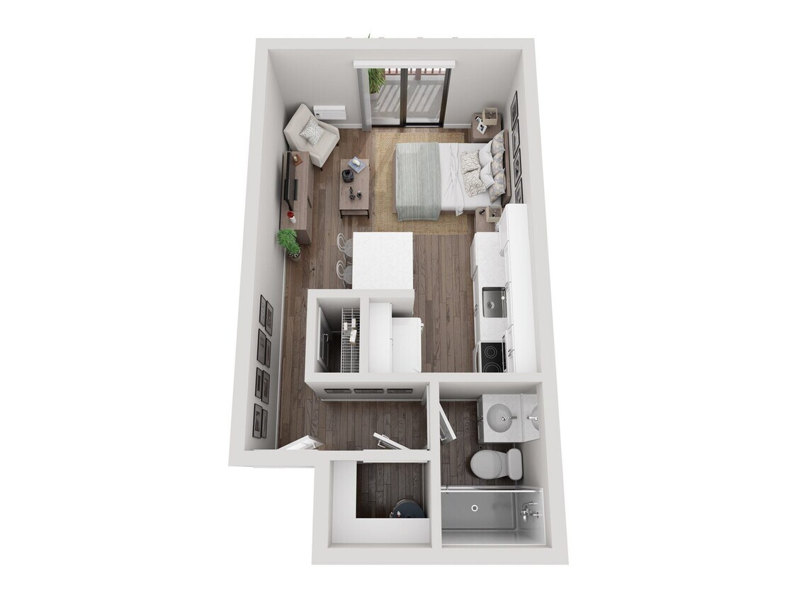 Floor Plan - Studio with Balcony