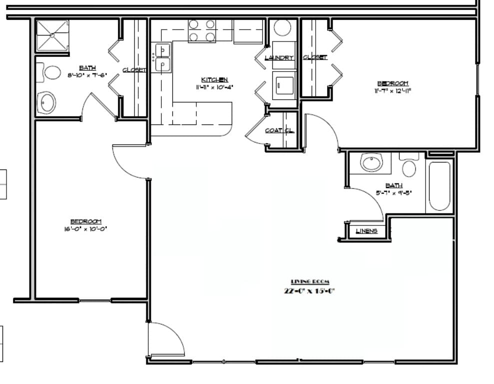Floor Plan - 2BR/2BA L
