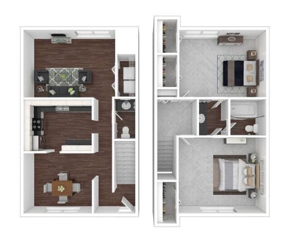 Floor Plan - 2 Bedroom 1.5 Bathroom