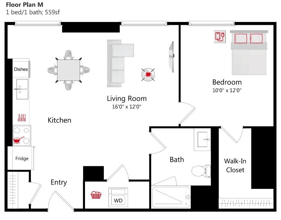 Floor Plan - Boutique Suite M