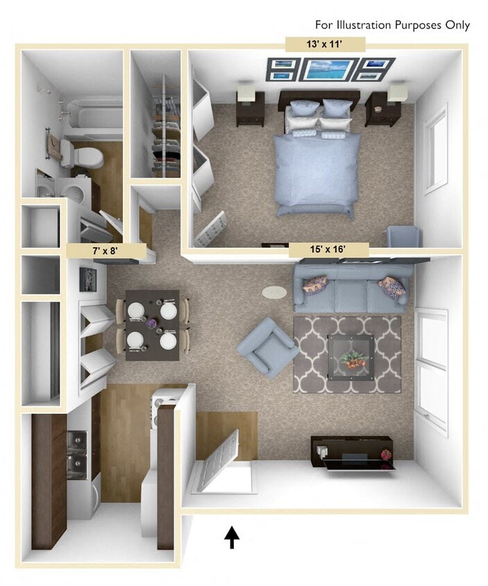 Floor Plan - One Bedroom Legacy