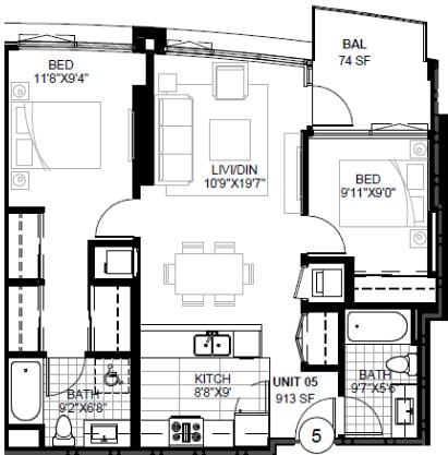 Floor Plan - SPIRE 2E