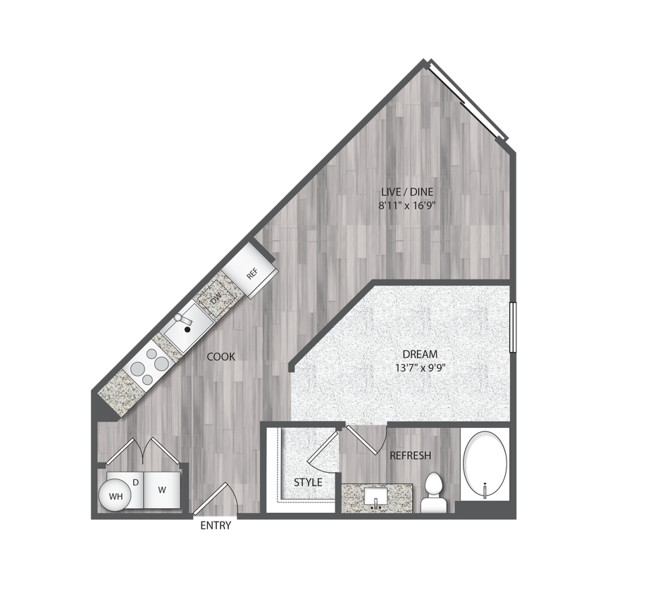 Encore Montrose - A8 - 1 Beds - 1 Baths - 632 Sq. ft. - A8