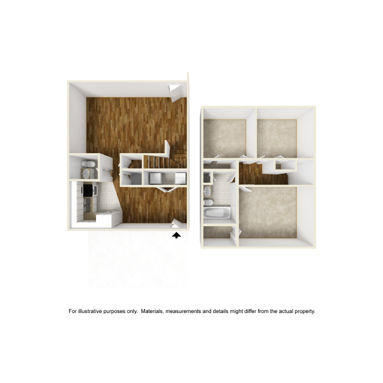 3btown.png - 3 Bed 1.5 Bath