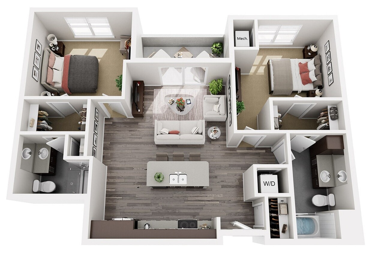 Floor Plan D1 | 22 Slate | Apartments in Madison, WI - D1