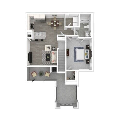 Floor Plan - 1x1B Skysuite w/sundeck