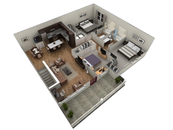 Floor Plan - 3 BR Grand Overlook
