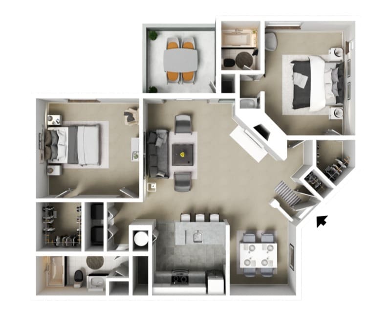 2 Bd, 2 Ba - 950 sq ft - Stratford