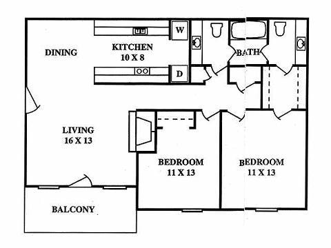 2BR/1.5BA - 2 Bed 1.5 Bath Garden