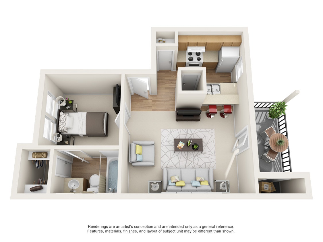 Floor Plan - 1 Bed | JR