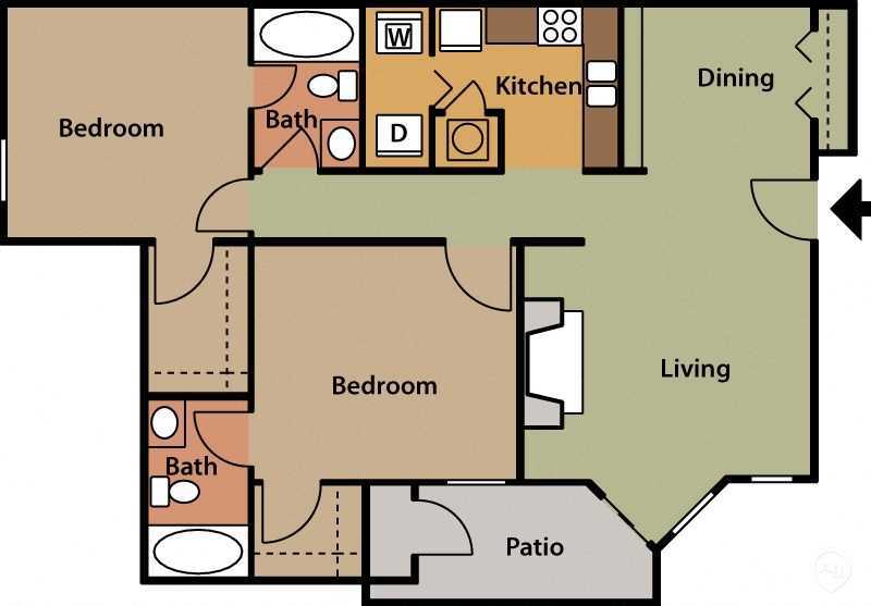 Floor Plan - 2 Bedroom Standard