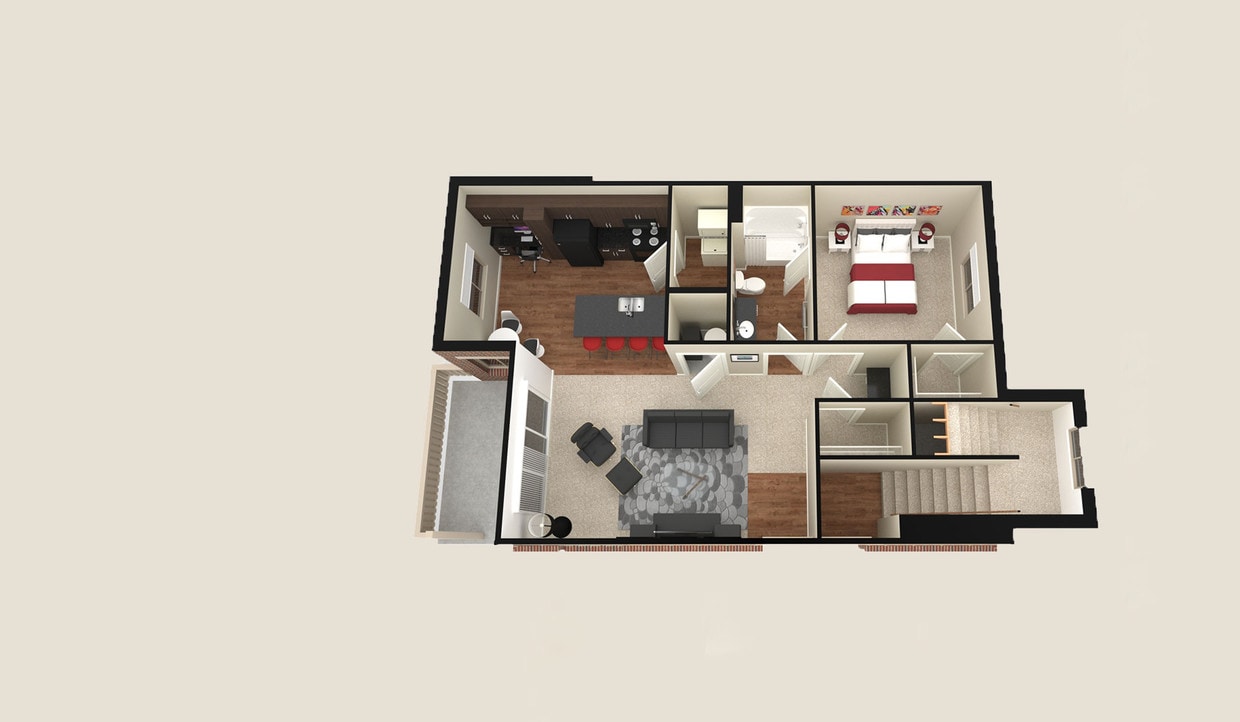 Floor Plan - One Bedroom