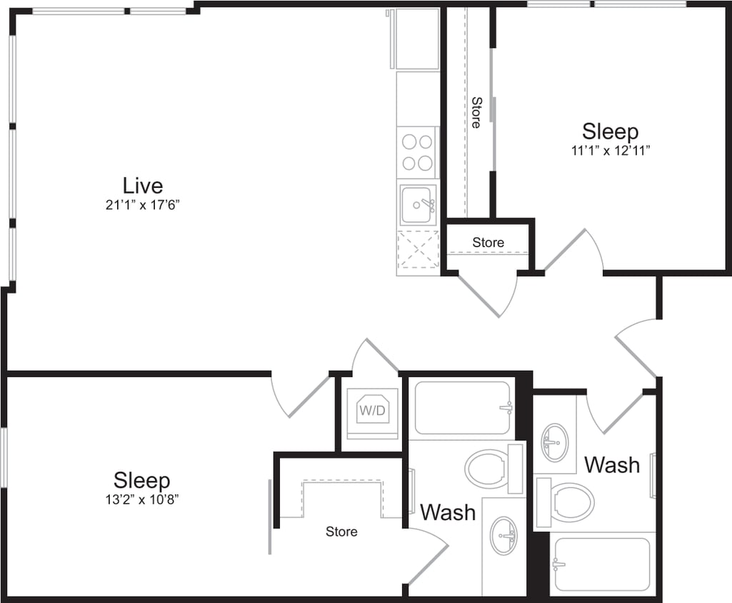 Floor Plan - 2 Bedroom A