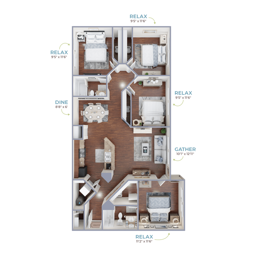 Floor Plan - 4 BEDROOM