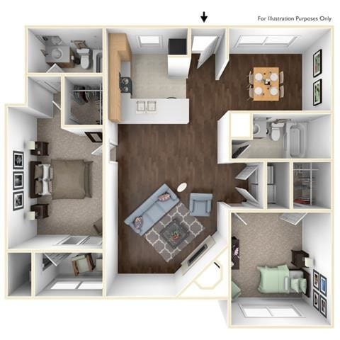 Floor Plan - 2X2C