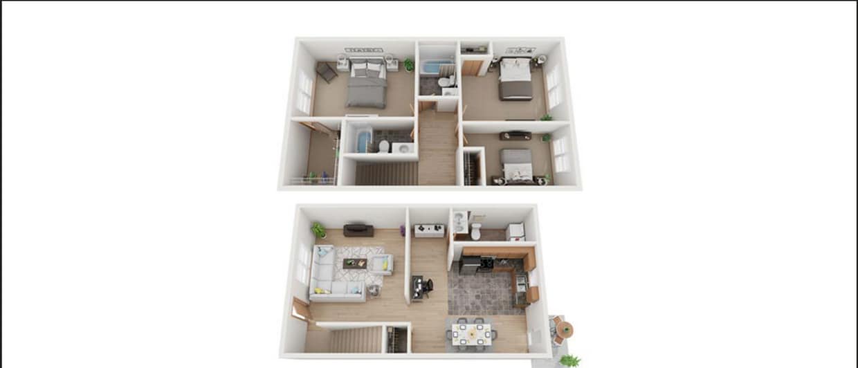 Floor Plan - 3x2.5TH_Deck