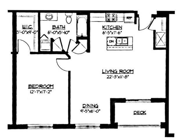 1 Bed / 1 Bath - 890 SF - 1 Bed / 1 Bath - 890 SF