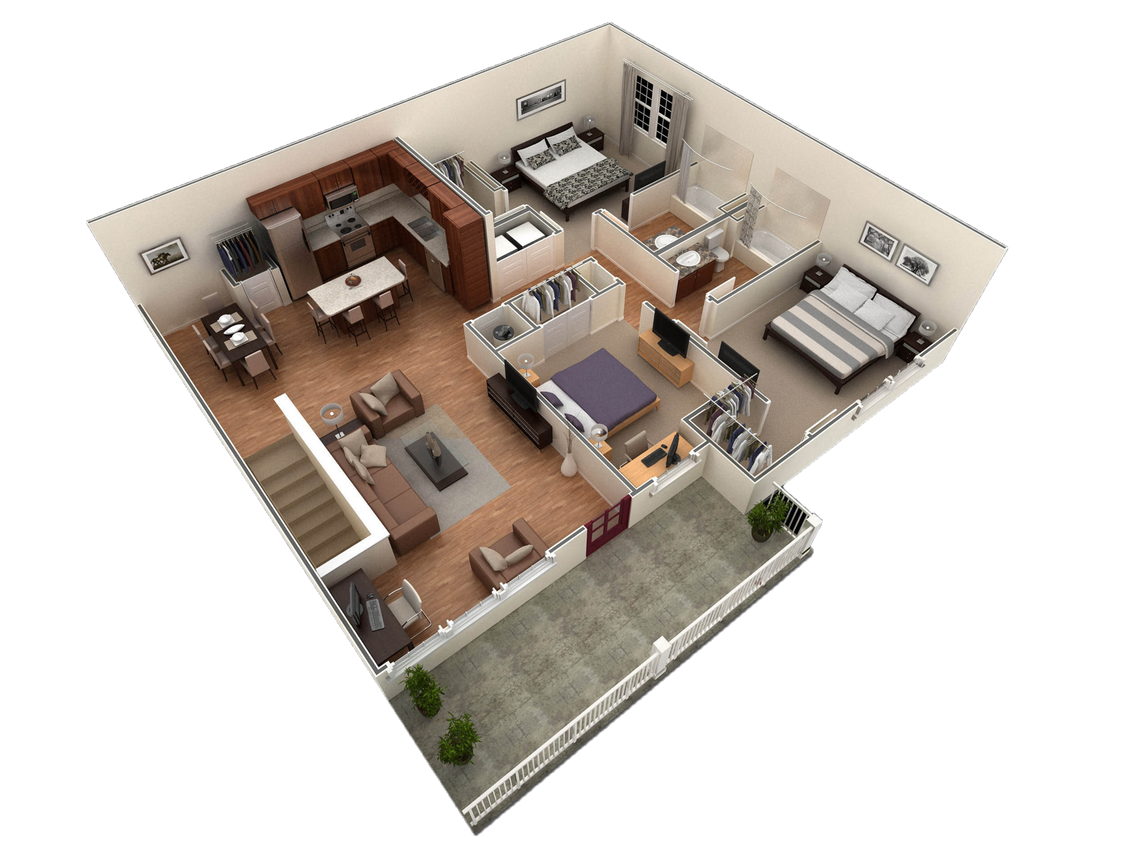 Floor Plan - 3 BR Grand Overlook Garage