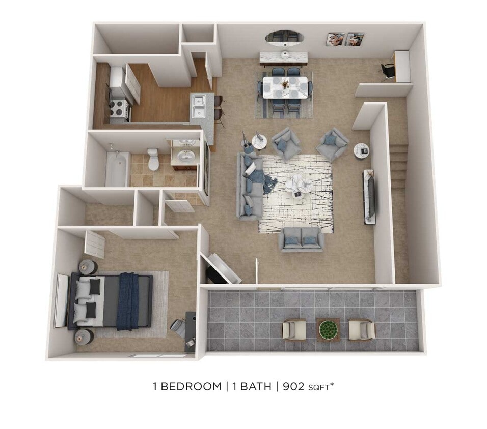 Floor Plan - One Bedroom