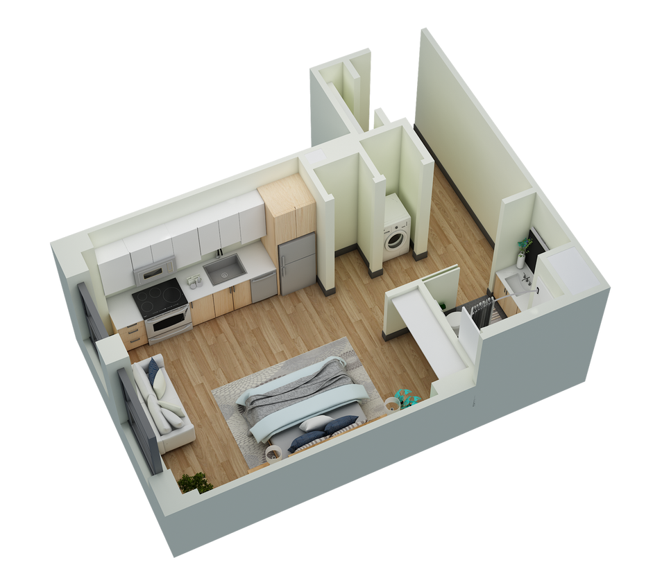 Studio, 1 Bath- B - Studio 1 Bath-B