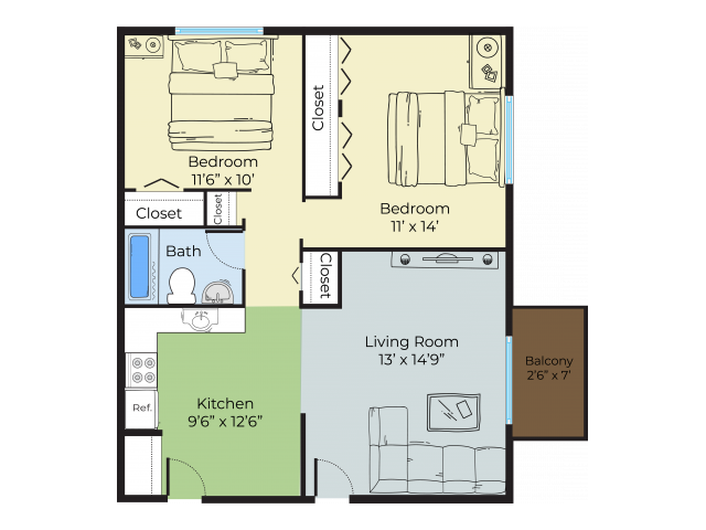 2 Bedroom - 2 Bedroom