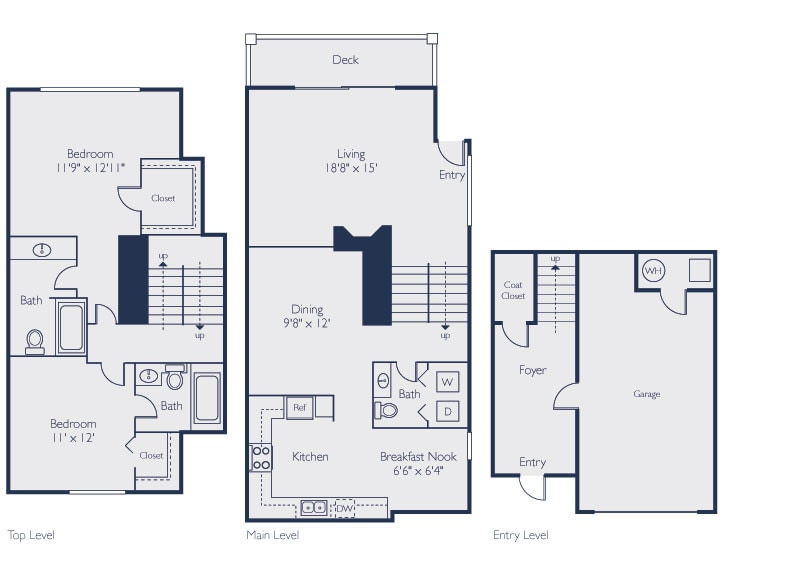 Two Bedroom Two and a Half Bath (1446 SF) - Two Bedroom Two and a Half Bath (1446 SF)